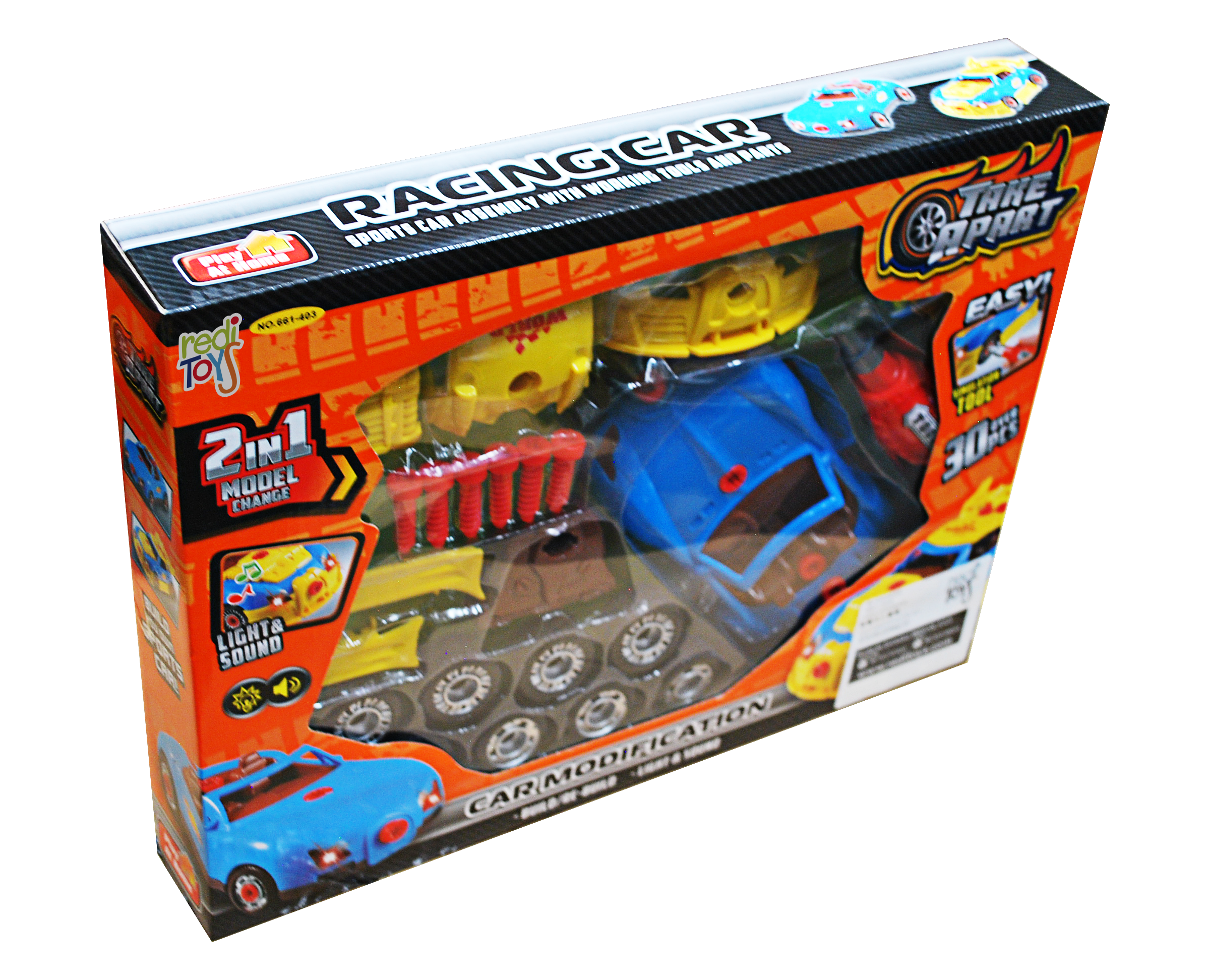 Auto top desarmable juguete