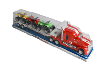 Cargar imagen en el visor de la galería, Camion Truck Series Con Trailer Y 3 Carros
