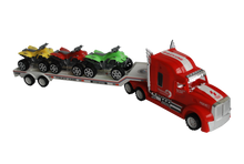 Cargar imagen en el visor de la galería, Camion Truck Series Con Trailer Y 3 Carros
