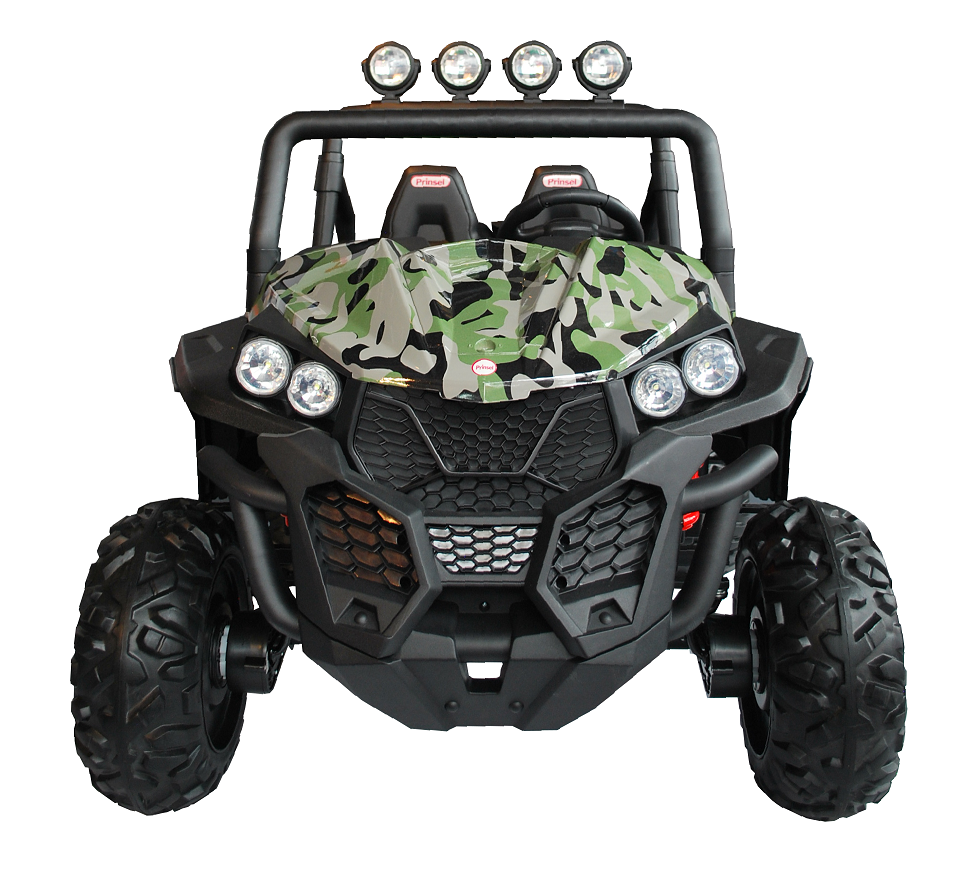 Vehiculo Tipo Polaris Con Ruedas Super Tire Green Camuflado